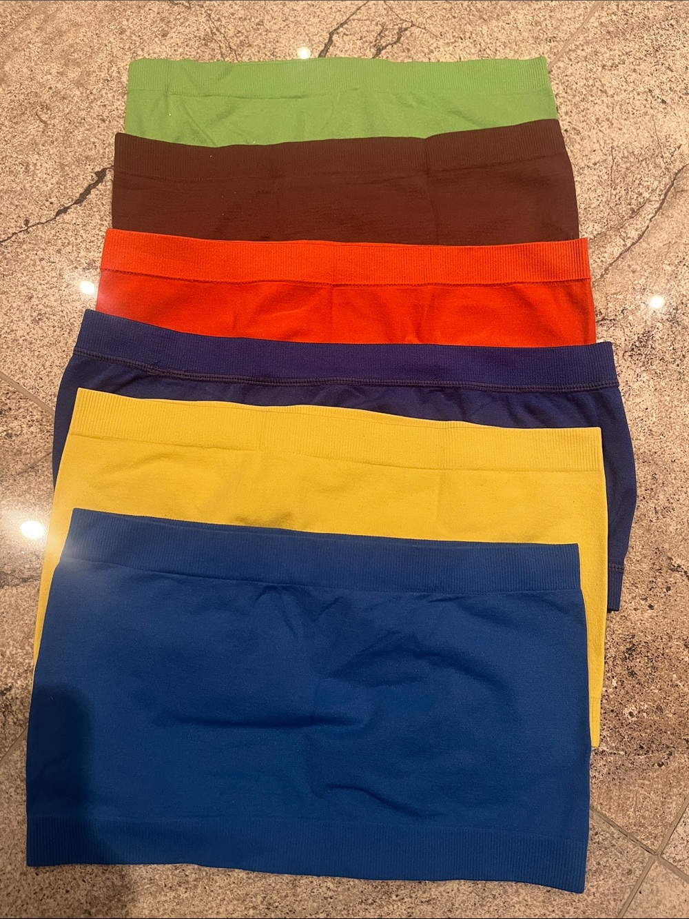 Multi-Color Seamless Tube - Blue, Yellow, Navy, Red, Brown, Green